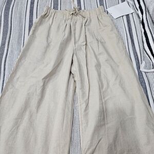 Entro Cream Wide Leg Pants